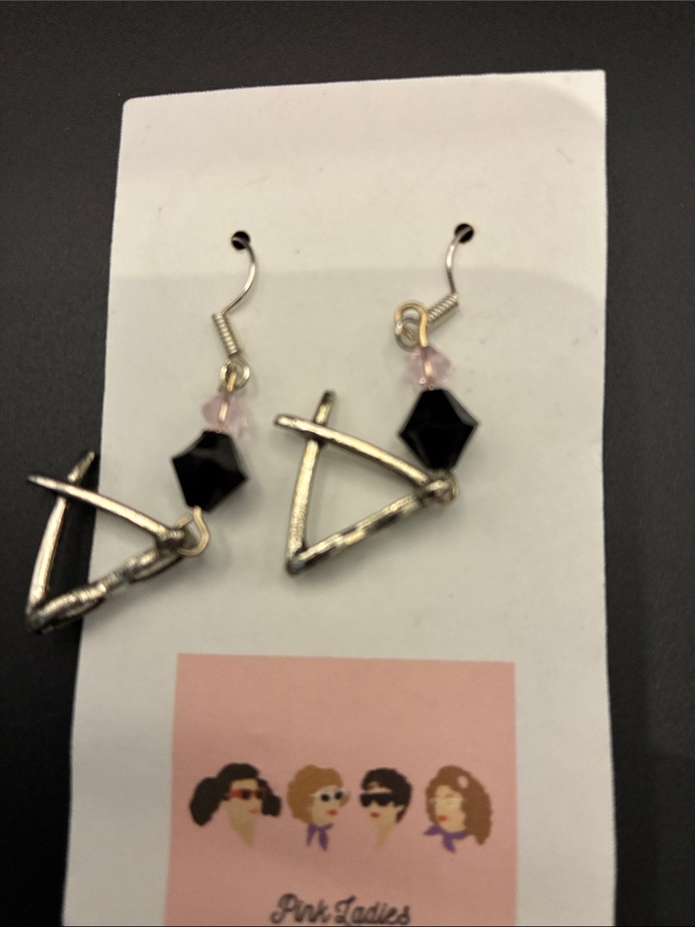 Black & Silver Sunglasses Dangle Earrings - Picture 3 of 3